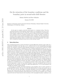 On the Extraction of the Boundary Conditions and the Boundary Ports