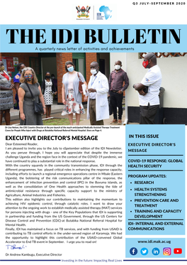 THE IDI BULLETIN a Quarterly News Letter of Activities and Achievements