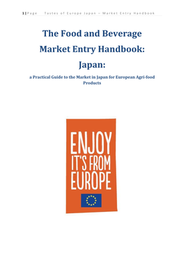 The Food and Beverage Market Entry Handbook: Japan