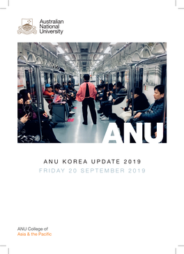 Anu Korea Update 2019 Friday 20 September 2019