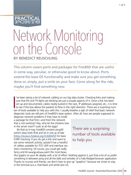 PRACTICAL Network Monitoring on the Console by BENEDICT REUSCHLING