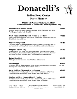 Donatelli's Italian Food Center