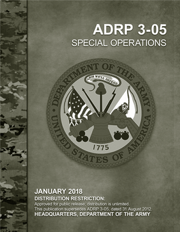 ADRP 3-05. Special Operations