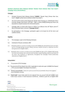 “Bandar Puteri Chinese New Year Event” Campaign Terms and Conditions