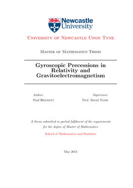 Gyroscopic Precessions in Relativity and Gravitoelectromagnetism