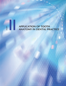 Part Iiapplication of Tooth Anatomy in Dental Practice