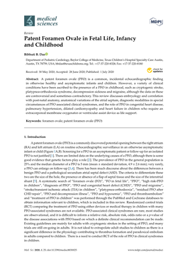 Patent Foramen Ovale in Fetal Life, Infancy and Childhood