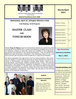 Master Class Yong Hi Moon