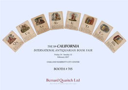 THE 50Th CALIFORNIA INTERNATIONAL ANTIQUARIAN BOOK FAIR