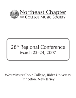 28Th Regional Conference March 23–24, 2007