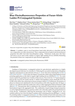 Blue Electrofluorescence Properties of Furan–Silole Ladder Pi