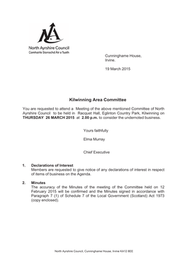 Kilwinning Area Committee