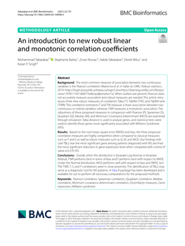 An Introduction to New Robust Linear and Monotonic Correlation Coefficients