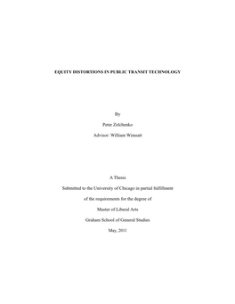 By Peter Zelchenko Advisor: William Wimsatt a Thesis Submitted to the University of Chicago in Partial Fulfillment of the Requir