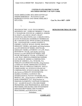 Case 4:15-Cv-40028-TSH Document 1 Filed 12/12/14 Page 1 of 124