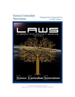 Science Curriculum Innovations LLC LAWS: Literacy and Writing in Science 2