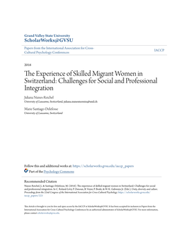 The Experience of Skilled Migrant Women in Switzerland: Challenges