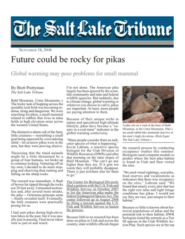 Future Could Be Rocky for Pikas