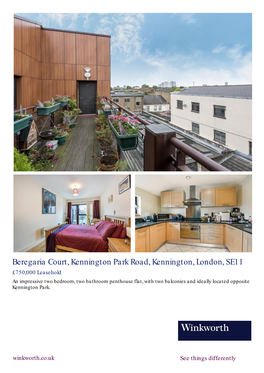 Beregaria Court, Kennington Park Road, Kennington, London, SE11