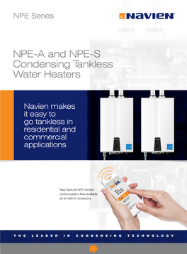 NPE-A and NPE-S Condensing Tankless Water Heaters