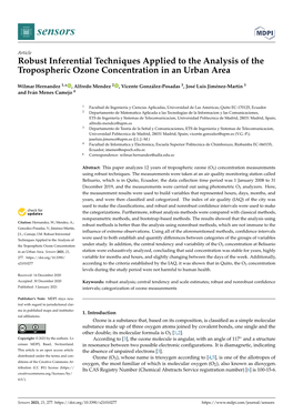 Robust Inferential Techniques Applied to the Analysis of the Tropospheric Ozone Concentration in an Urban Area