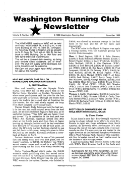 Washington Running Club N Ewsletter