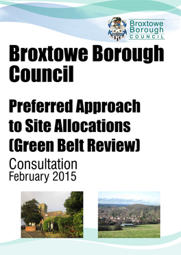 Green Belt Review) Consultation February 2015 Contents Introduction