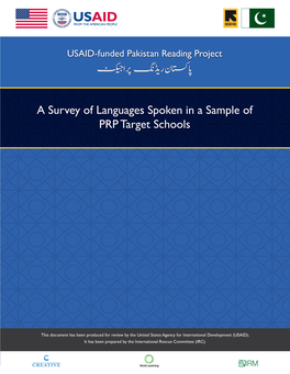 A Survey of Languages Spoken in a Sample of PRP Target Schools