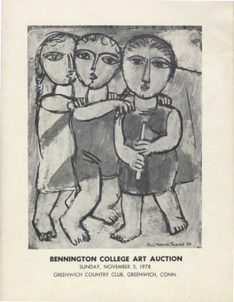 Bennington College Art Auction Sunday, November 5, 1978 Greenwich Country Club, Greenwich, Conn