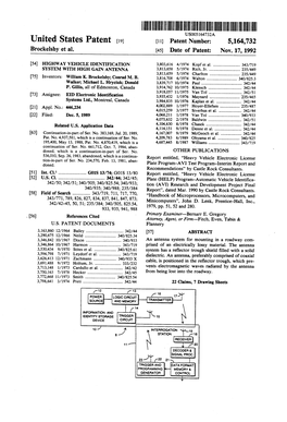 IHIIIHIII|||III US005164732A United States Patent 19 11 Patent Number: 5,164,732 Brockelsby Et Al