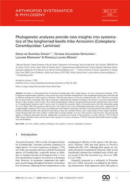 Phylogenetic Analyses Provide New Insights Into Systematics of The