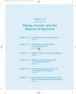 Money, Income, and the Balance of Payments