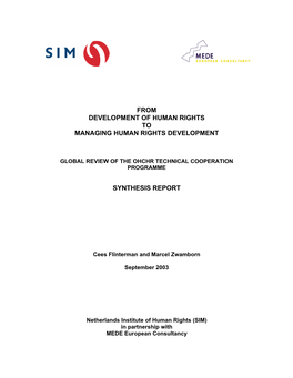 From Development of Human Rights to Managing Human Rights Development