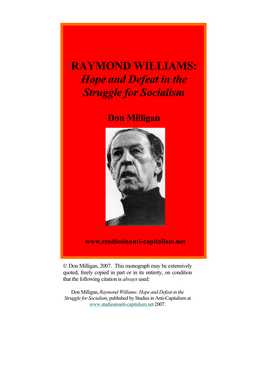 Raymond Williams