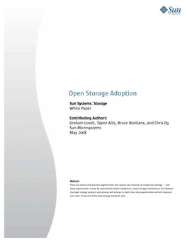 Open Storage Adoption