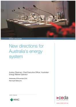 New Directions for Australia's Energy System