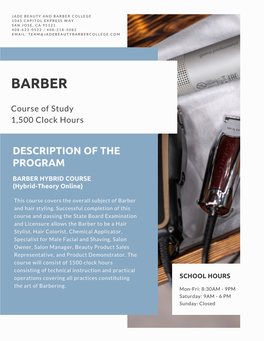 Barber Brochure