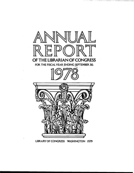 Report of the Librarian of Congress for the Fiscal Year Ending September 30, .C