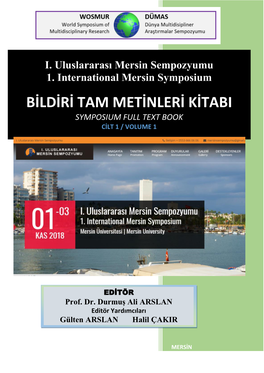 I. Uluslararası Mersin Sempozyumu 1. International Mersin Symposium