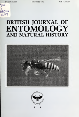 British Journal of Entomology and Natural History