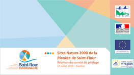 Sites Natura 2000 De La Planèze De Saint-Flour Réunion Du Comité De Pilotage 17 Juillet 2019 – Paulhac Réunion Du Comité De Pilotage 17/07/2019