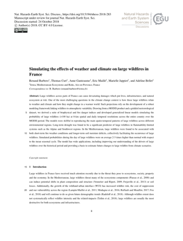 Simulating the Effects of Weather and Climate on Large Wildfires in France