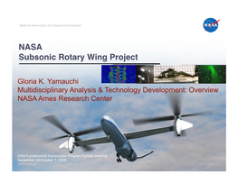 NASA Subsonic Rotary Wing Project