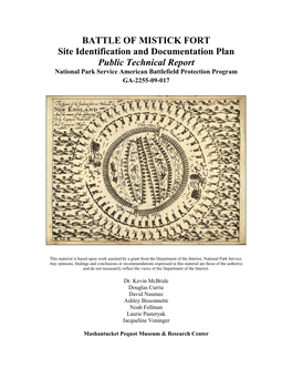 Battle of Mistick Fort: Site Identification and Documentation Plan-Public