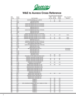 W&E to Auveco Cross Reference