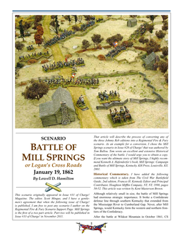 Battle of Mill Springs, Kentucky, KH Press, Louisville, KY, 2001