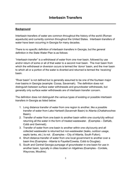 Interbasin Transfers