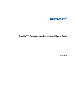 Cray XMT™ Programming Environment User's Guide