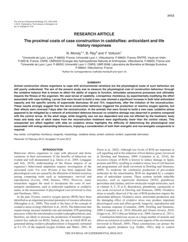 Antioxidant and Life History Responses