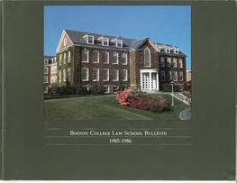 Boston College Bulletin, Law, 1985